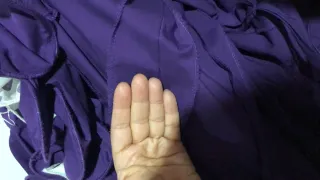 Traje de flamenca morado y blanco hecho a mano.