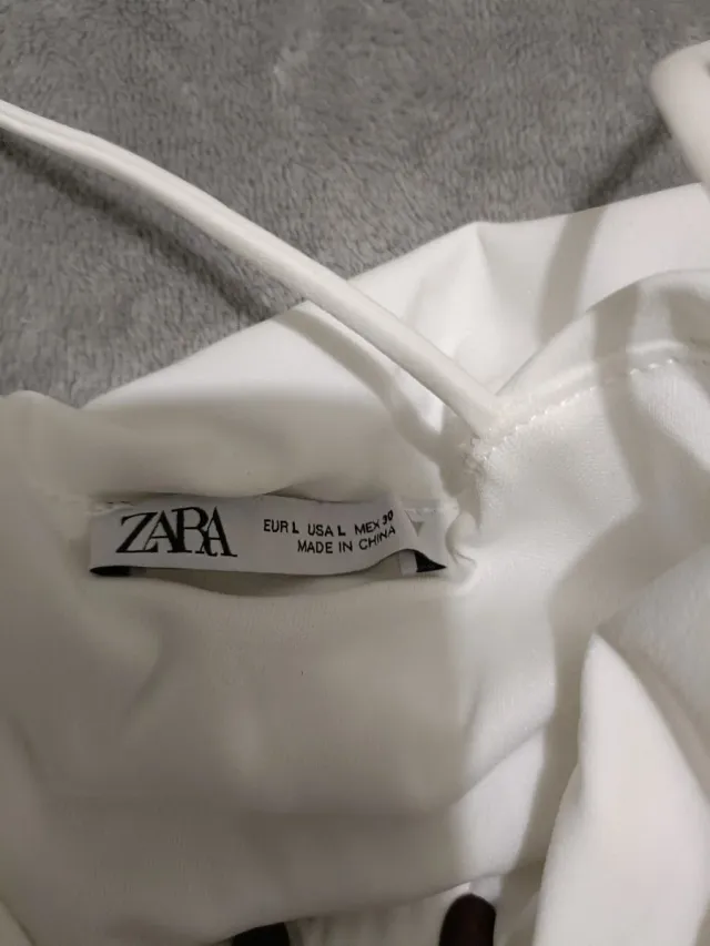 Vestido corto Zara blanco