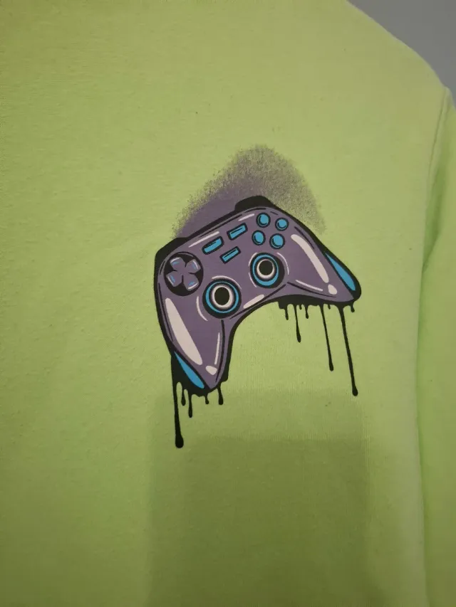 Sudadera verde lima con mando