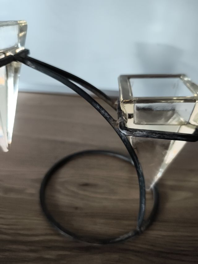 Portavelas moderno-rústico