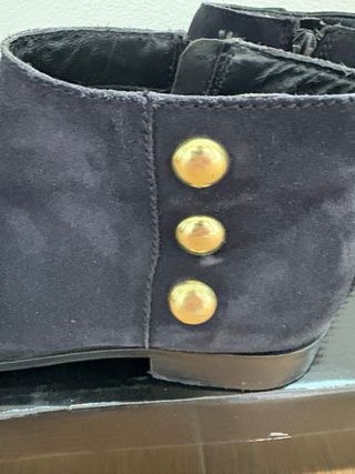 Botines Ante Azul Cortefiel