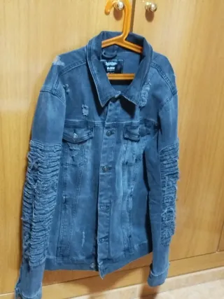Chaqueta Vaquera Pull&Bear Talla M Desgastada