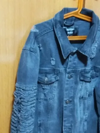 Chaqueta Vaquera Pull&Bear Talla M Desgastada