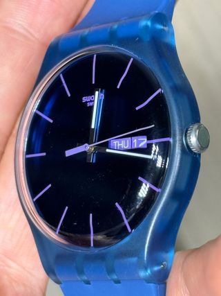 Reloj Swatch Azul Transparente