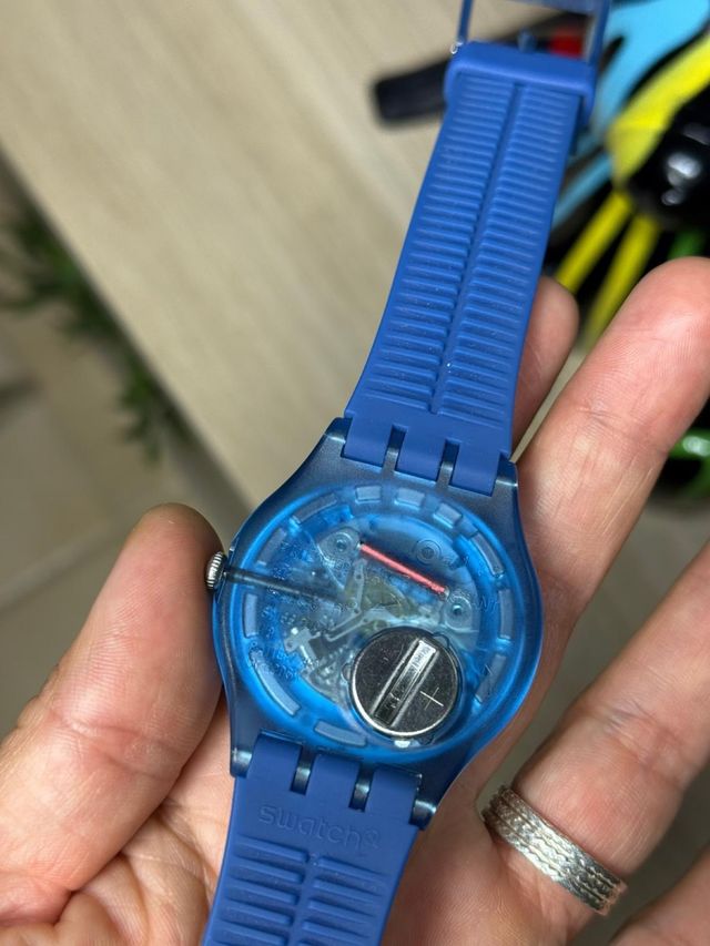 Reloj Swatch Azul Transparente