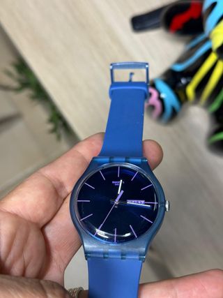 Reloj Swatch Azul Transparente