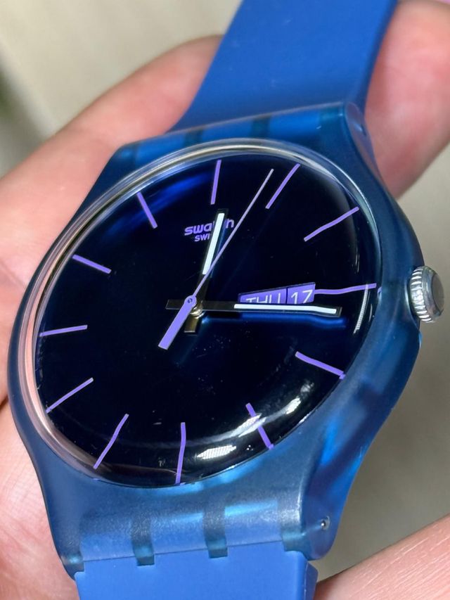 Reloj Swatch Azul Transparente