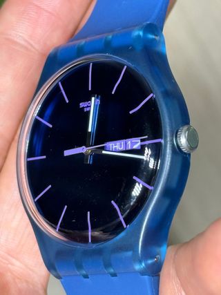 Reloj Swatch Azul Transparente