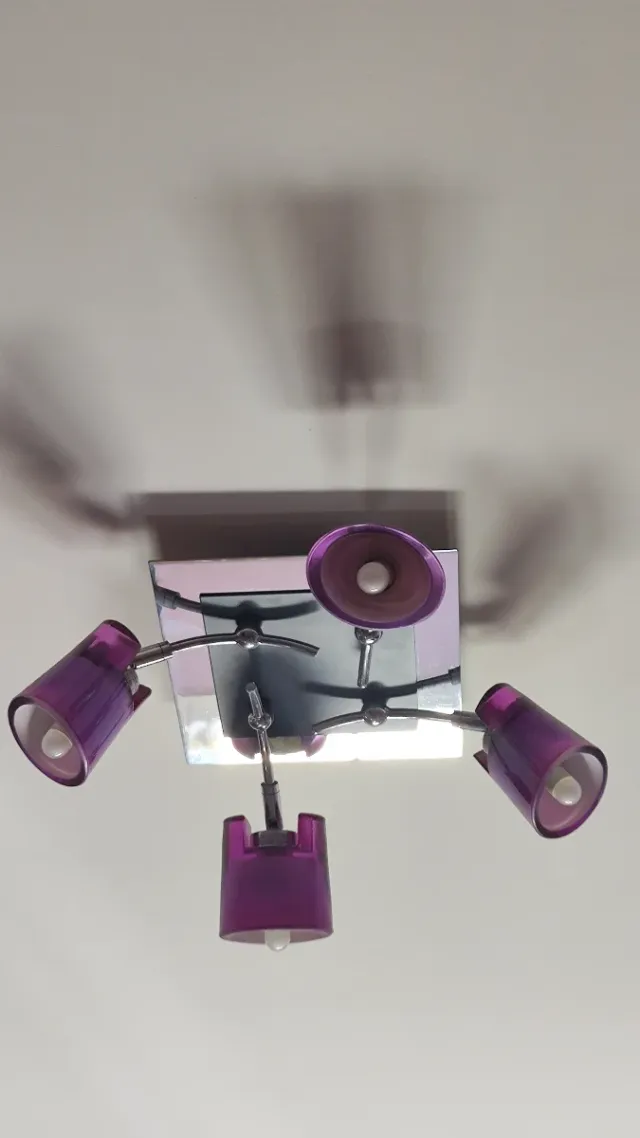 Lámpara de techo moderna, cristal y metal