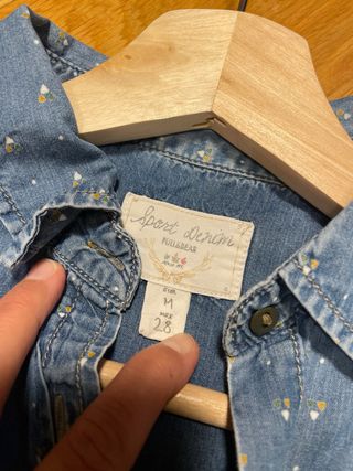 Camisa vaquera estampada