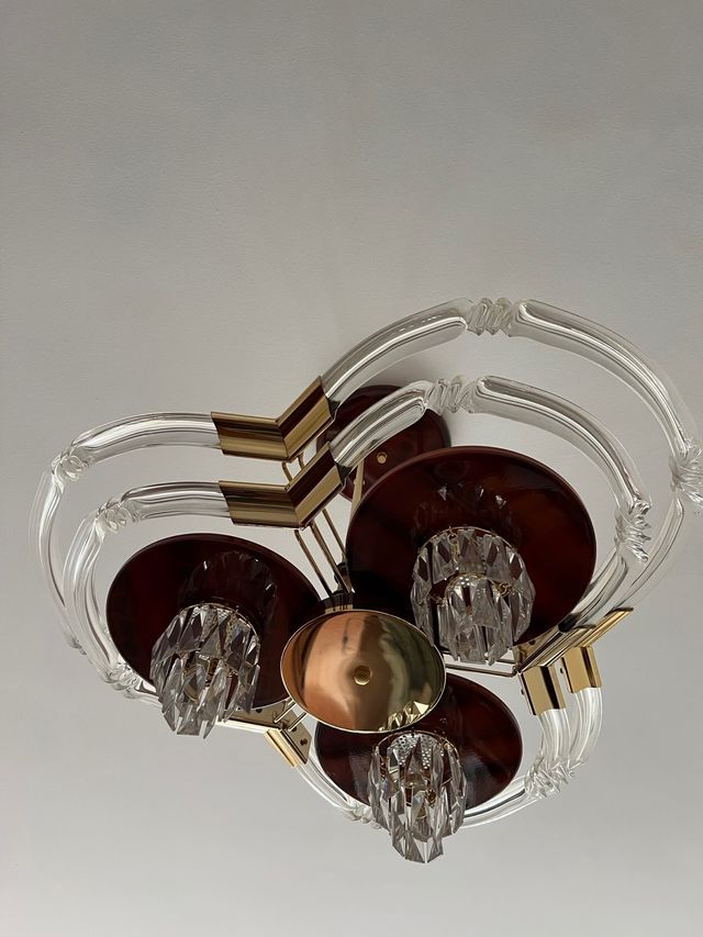 Lámparas Techo Vintage Cristal y Metal