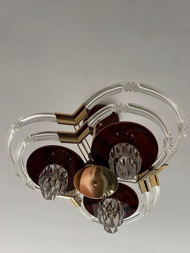 Lámparas Techo Vintage Cristal y Metal