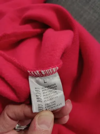 Felpa con cappuccio rossa taglia L