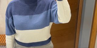 Jersey de rayas azul y blanco talla única