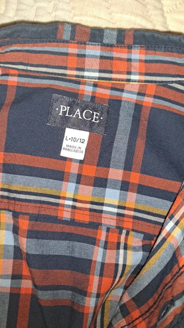 Camisa niño cuadros L The Children's Place