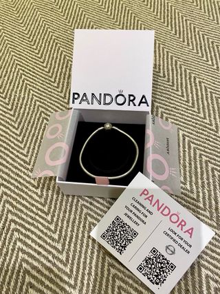 Pulsera Pandora Cadena Serpiente Plata