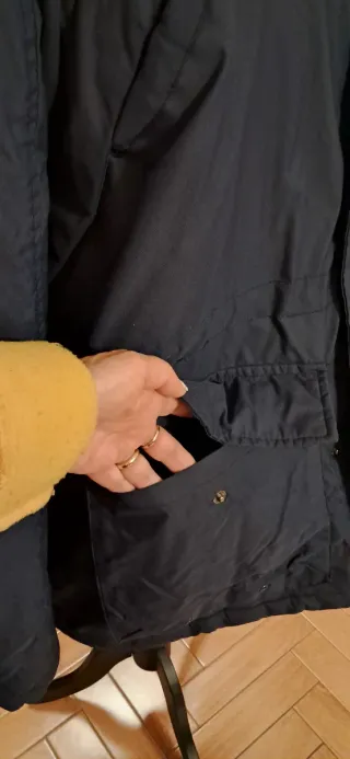 Giaccone impermeabile blu