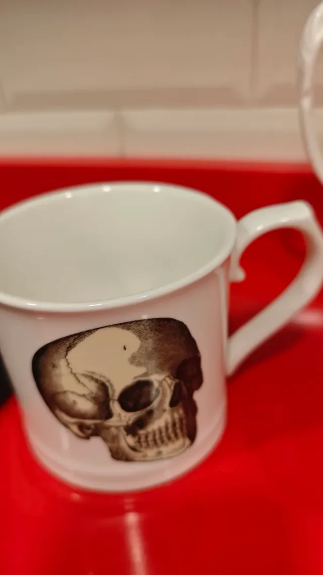 Juego de Té Anatomía- calaveras corazones