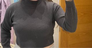 Jersey gris cuello alto