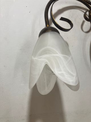 Lampada soffitto 5 luci metallo marrone/oro