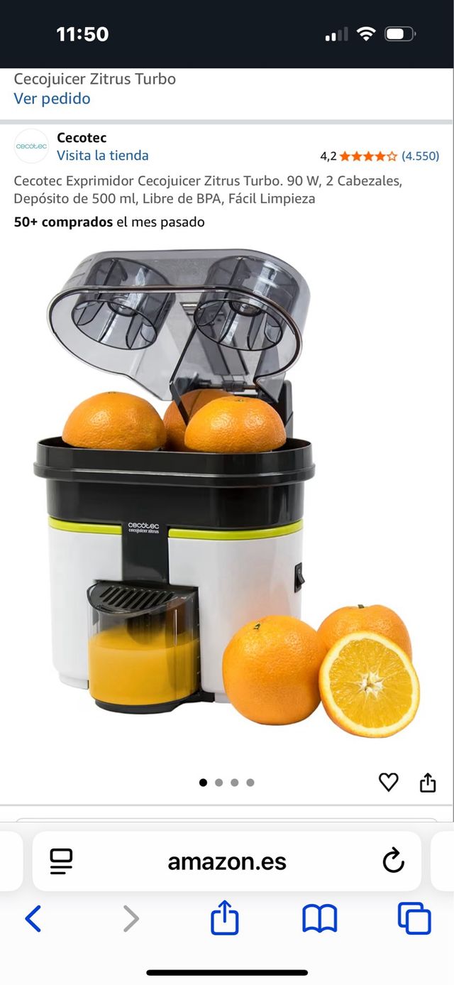 Exprimidor Cecotec Cecojuicer Zitrus Turbo