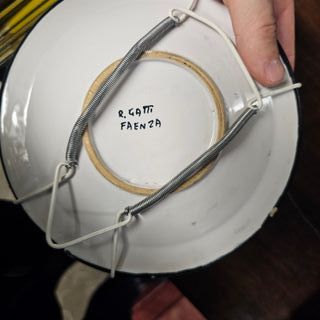 Piatto ceramica pregiata decorato riccardo gatti