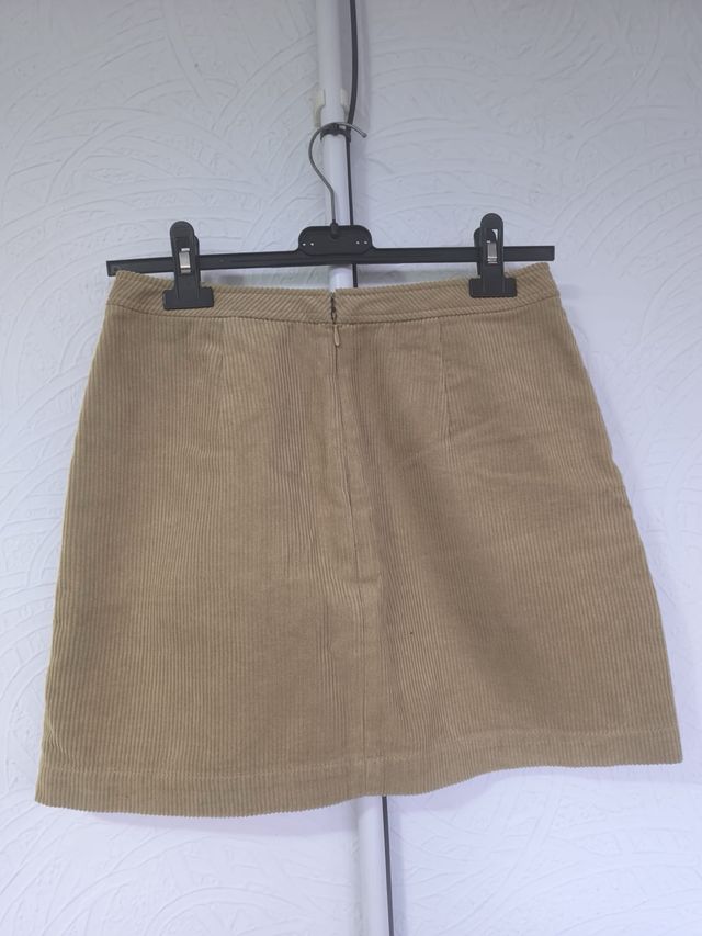 Minifalda de pana Calvin Klein beige