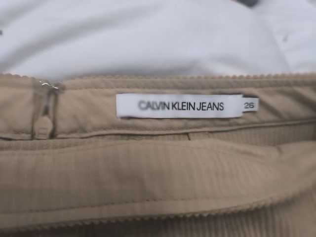 Minifalda de pana Calvin Klein beige