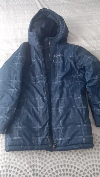 Anorak Columbia Mujer Azul y Blanco