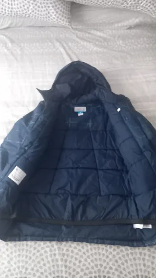 Anorak Columbia Mujer Azul y Blanco