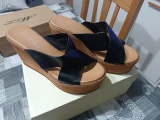 Sandali K&I Shoes N.37 Nero/Marrone