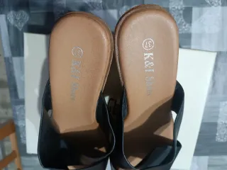 Sandali K&I Shoes N.37 Nero/Marrone