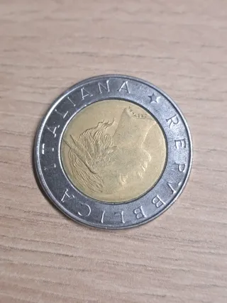 Moneda 500 Liras Italia 70 ISTAT