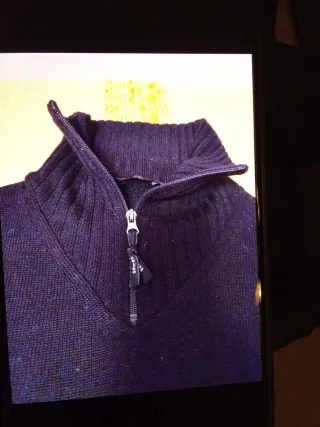 Maglione uomo zip collo alto nero