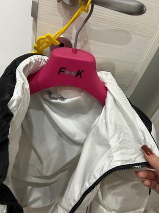 Giubbino F**K donna bianco e nero