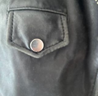 Chaqueta Biker Oversize ZARA Negra Talla M piel ov