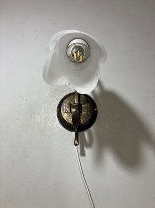 Lampada parete 1 luce metallo marrone/oro