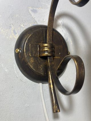 Lampada parete 1 luce metallo marrone/oro