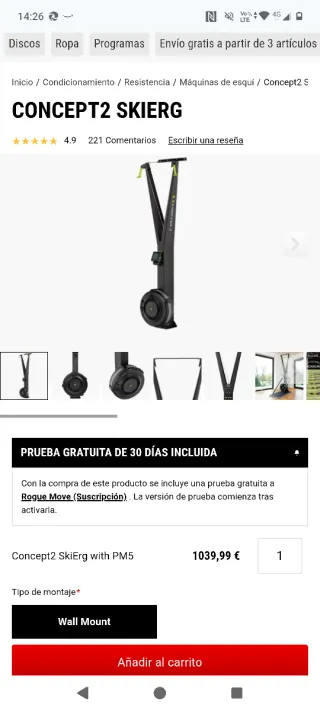 Material de Gimnasio