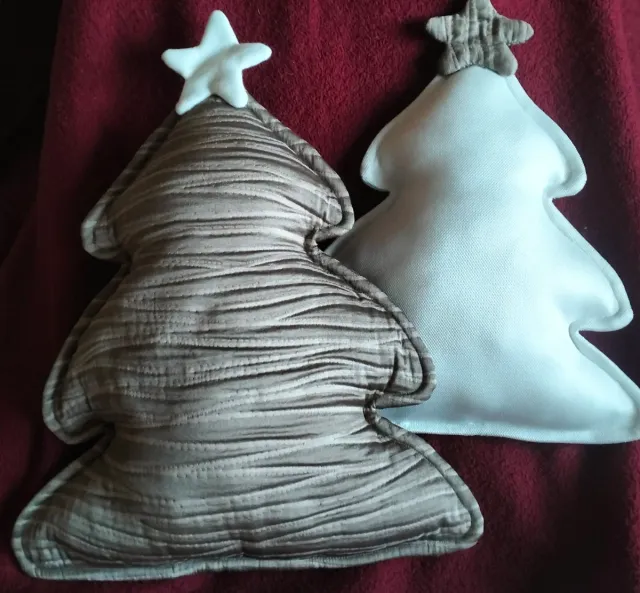 2 Cojines Árbol Navidad Tela
