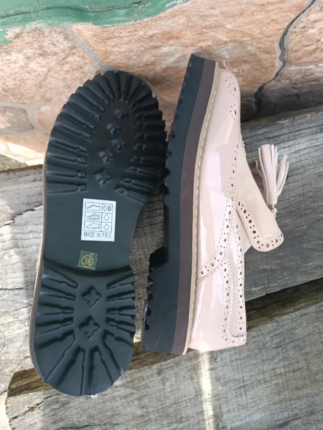 Zapatos planos mujer rosa palo