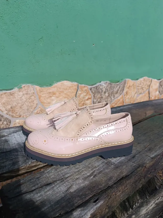 Zapatos planos mujer rosa palo