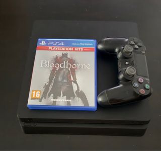 Consola PS4 Slim Negra + Mando + Bloodborne