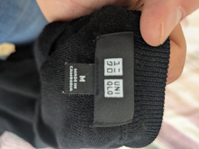 Jersey Uniqlo Lana Merino Negro Talla M