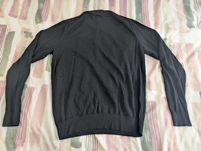 Jersey Uniqlo Lana Merino Negro Talla M