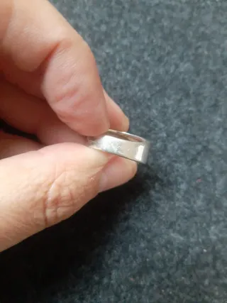 Anillo Plata Geométrico Moderno