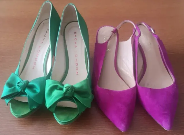 Zapatos Sacha London Verdes y Morados