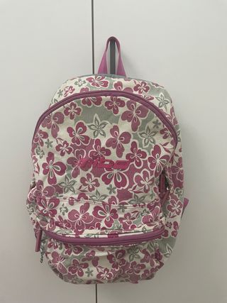 Mochila floral rosa
