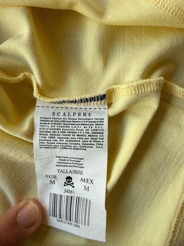 Camiseta Scalpers amarilla