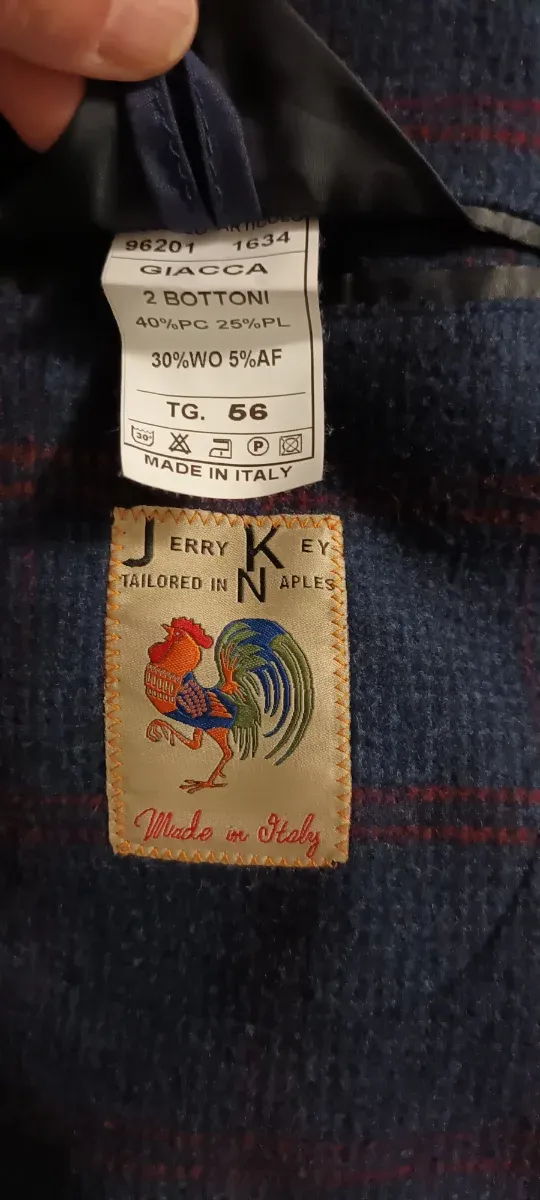 Giacca uomo Jerry Key blu/rosso